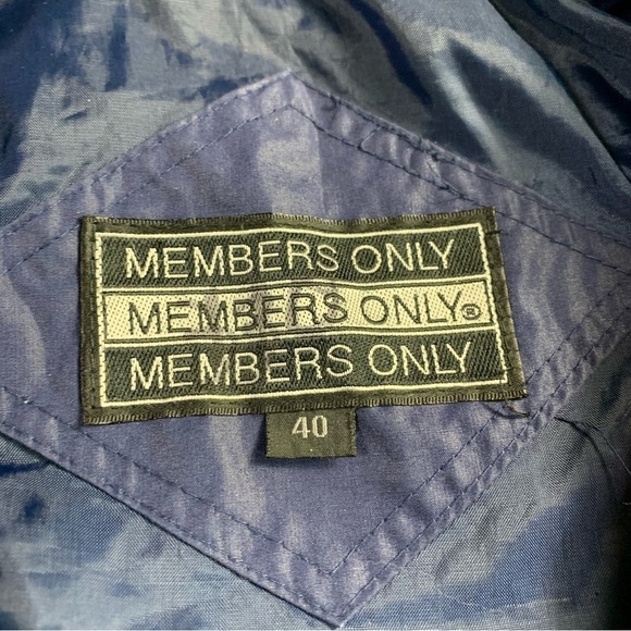 Members Only Navy Blue Bomber Jacket - Picture 5 of 5